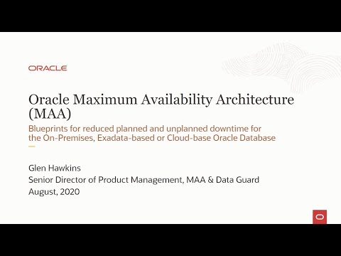 Oracle Maximum Availability Architecture Series - YouTube
