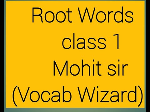 Root Words series - YouTube
