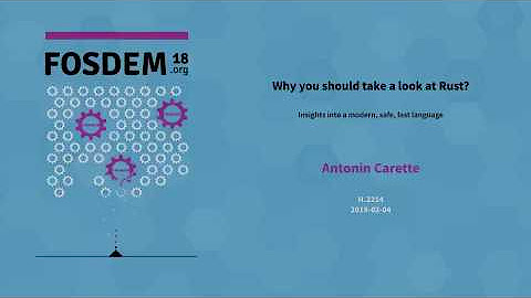 FOSDEM Rust Devroom 2018
