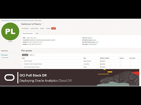Full Stack DR: Automate Recovery Operations for Oracle Analytics Cloud Service - YouTube