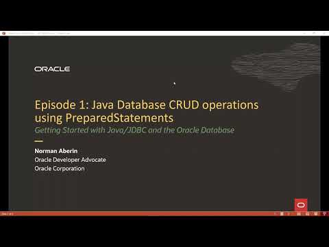 Getting Started with Java, JDBC, and Oracle Database - YouTube