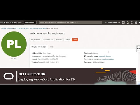 Full Stack DR: Automate Recovery Operations for Single Instance Oracle PeopleSoft Application - YouTube